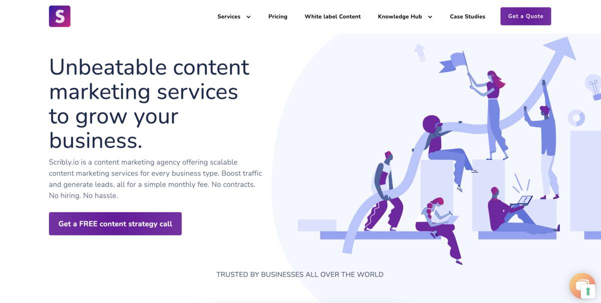 Service de rédaction de contenu SEO de Scribly.io