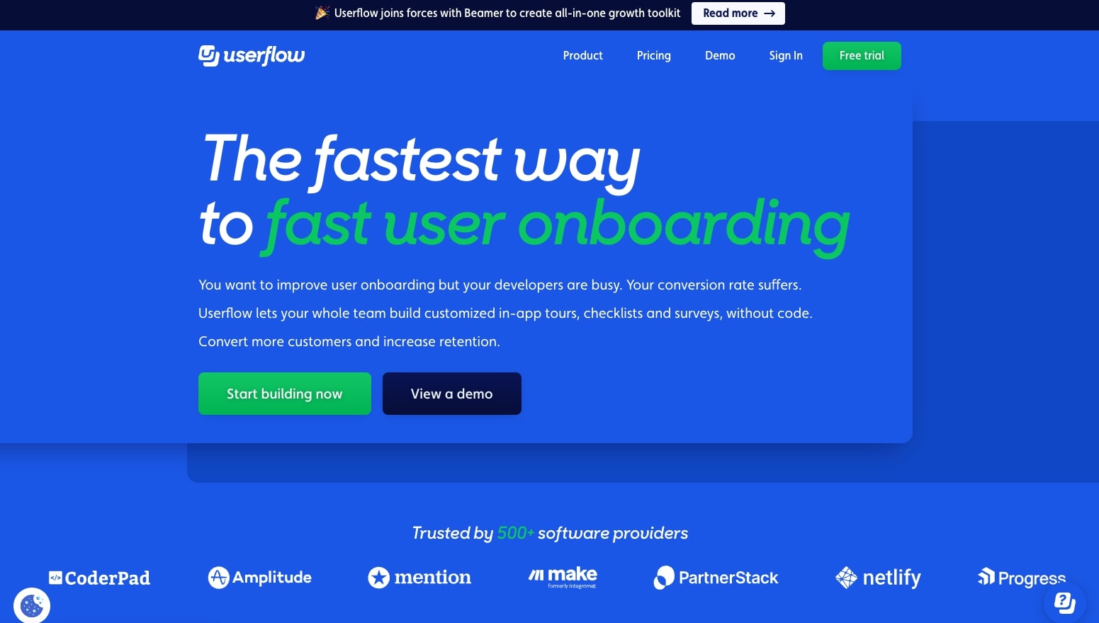 Logiciel d'onboarding Userflow