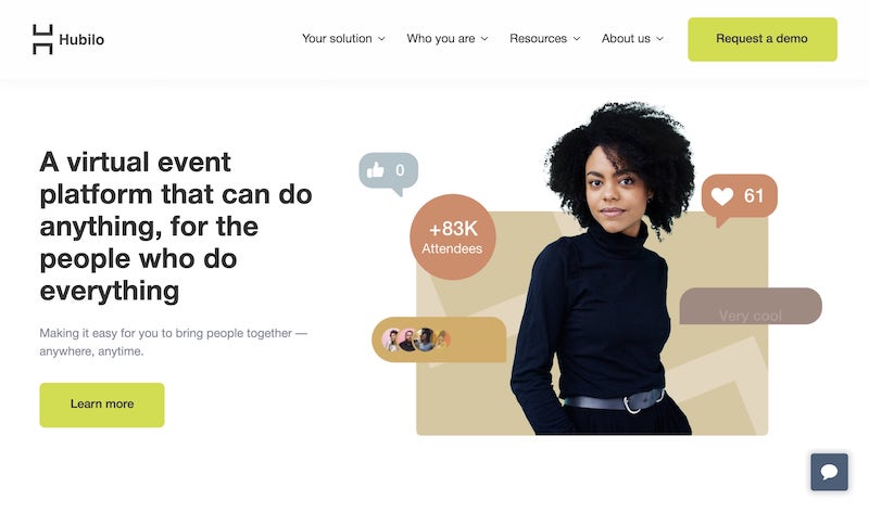 Hubilo plateforme d'événements virtuels