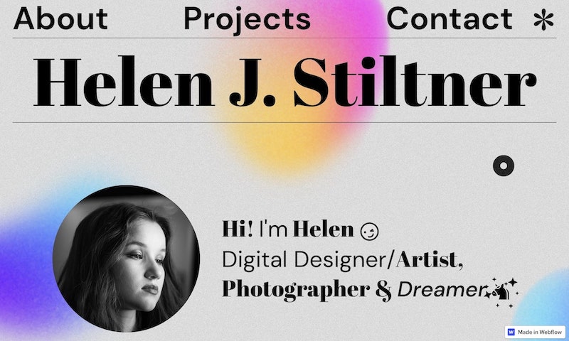 Modèle de portfolio Webflow Helen