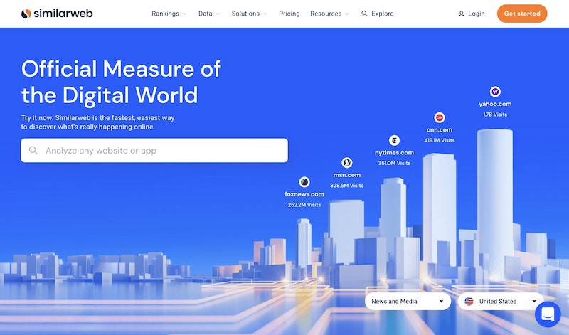Outil d'analyse marketing Similarweb
